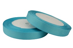 Лента атласная 1,2 см Насыщенно-голубой 23 м
