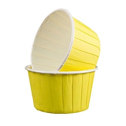 капсулы для капкейков жесткий борт "Желтый" 100 шт