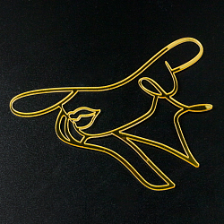 Топпер для торта Контур лица в шляпке (золотой)