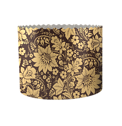 Форма бумажная для кулича "ПОДСОЛНУХИ" d= 13,4 см x h= 10 см