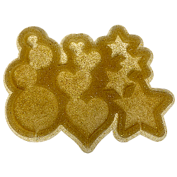 Форма для леденцов "Вертикальные круг, сердце, звезда" 10 см