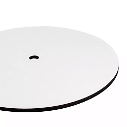 Подложка сатин для торта двусторонняя с отверстием белая 28 см, толщина 6 мм