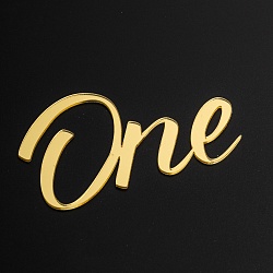 Топпер без шпажки "One" золотой 8*5 см