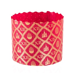 Форма бумажная для кулича "ХВ КРАСНАЯ" d= 11 см x h= 8,5 см