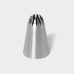 Насадка для кондитерского мешка d=3 см "Закытая звезда" d=3 см. вых 1 см