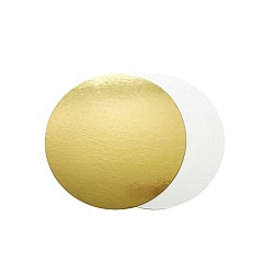 Подложка для торта "Золото/Белая" 18 см, толщина 3,2 мм